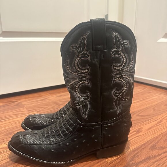 El Patron Men Alligator Leather CowBoy Boots - Picture 7 of 12